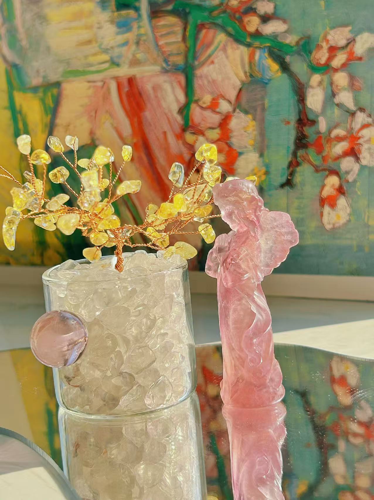 Fluorite Angel Sculpture