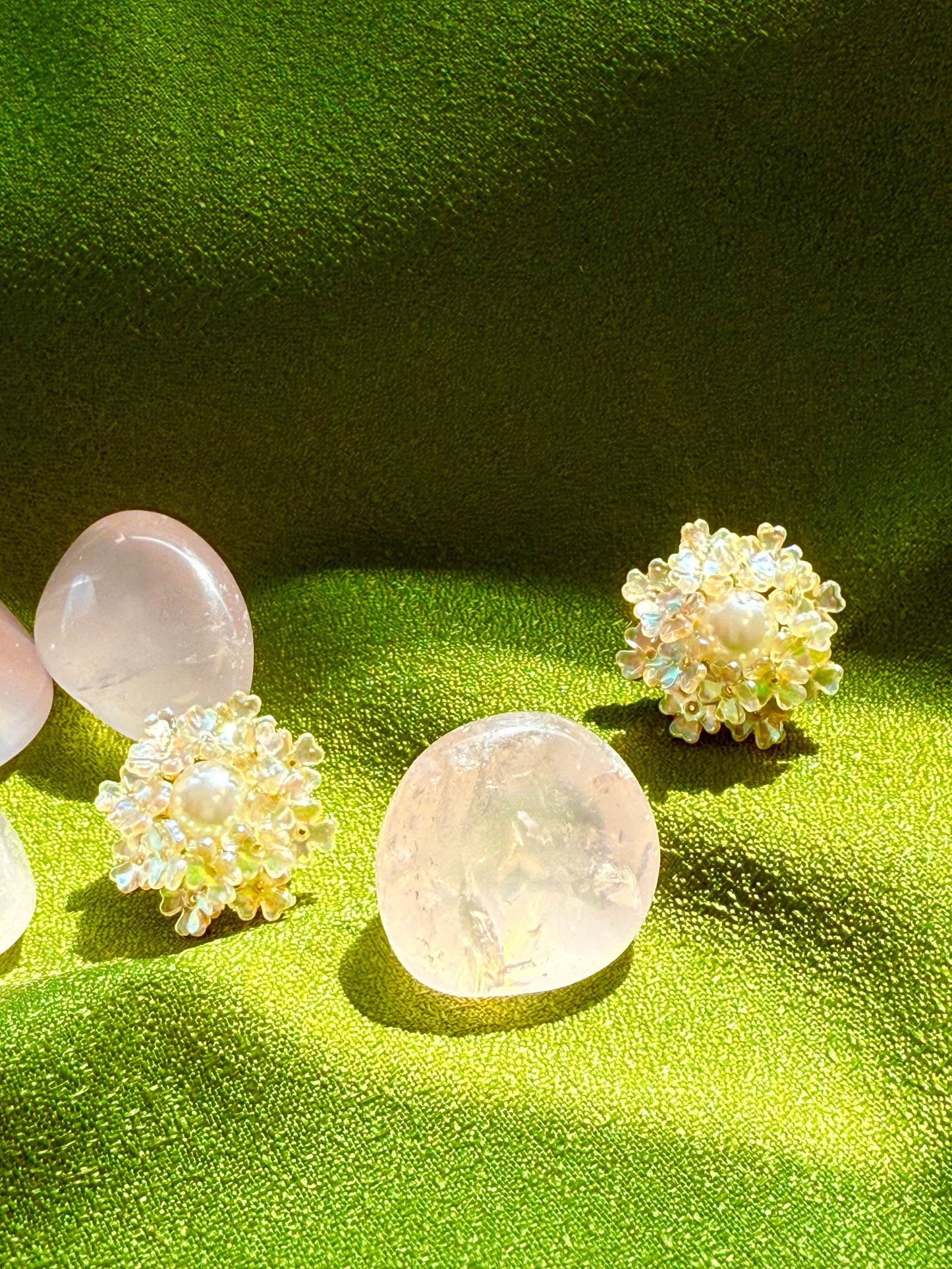 Bride's Pure White Bouquet Earrings