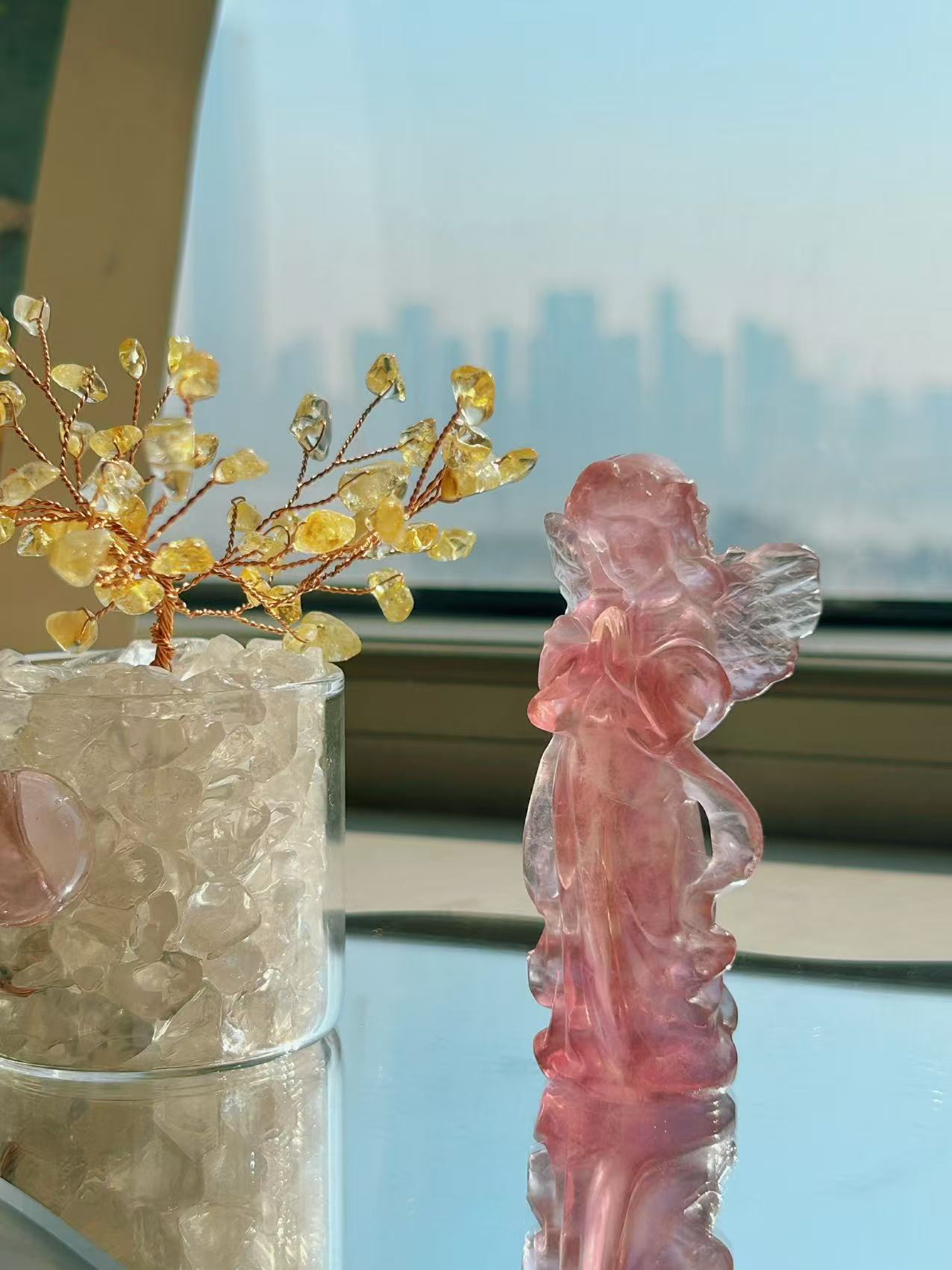 Fluorite Angel Sculpture