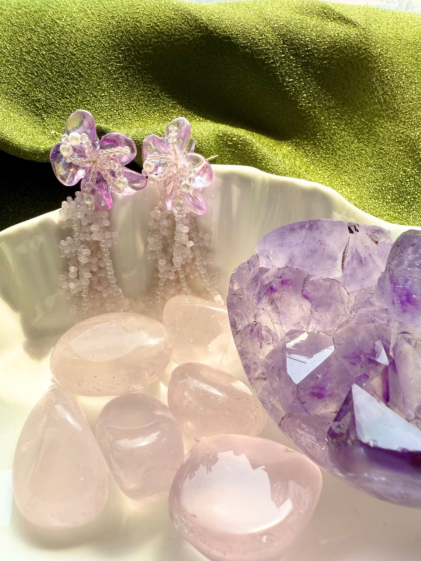 Wisteria Heart Earrings