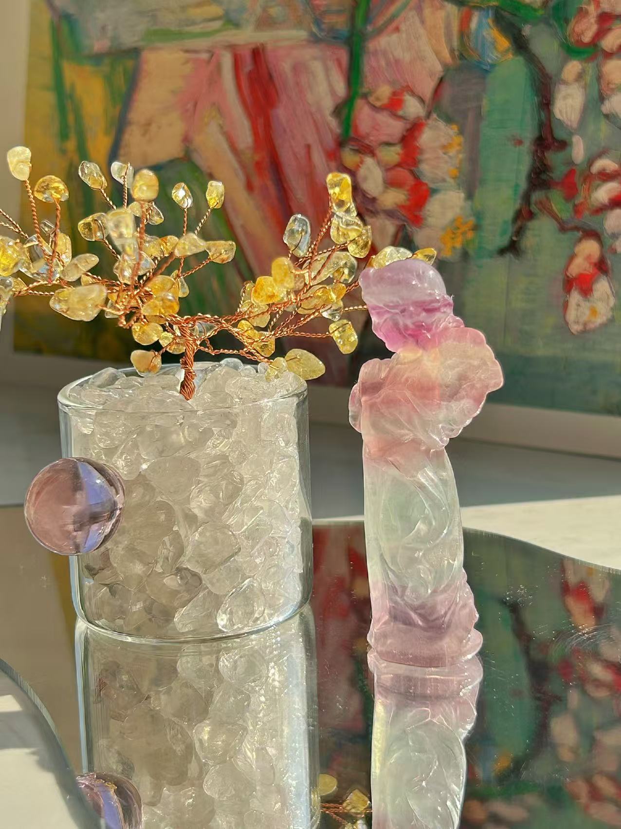 Fluorite Angel Sculpture