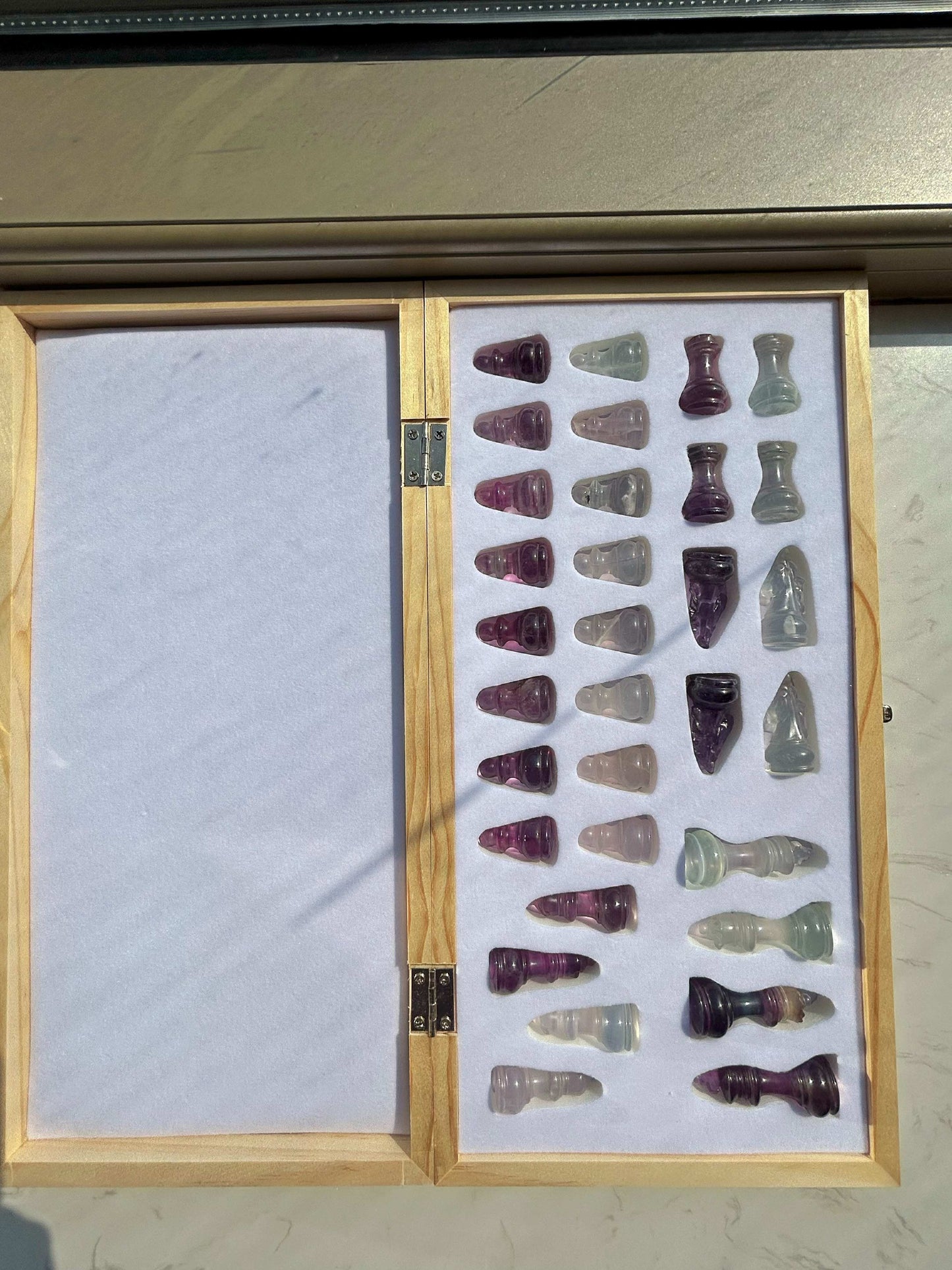 Fluorite Crystal Chess Set