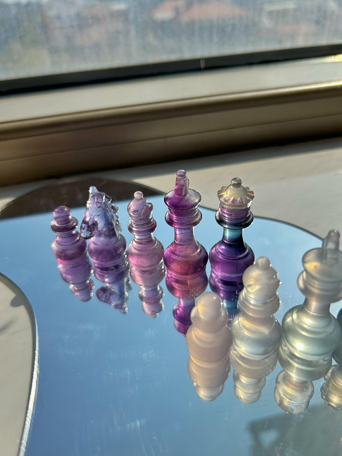 Fluorite Crystal Chess Set