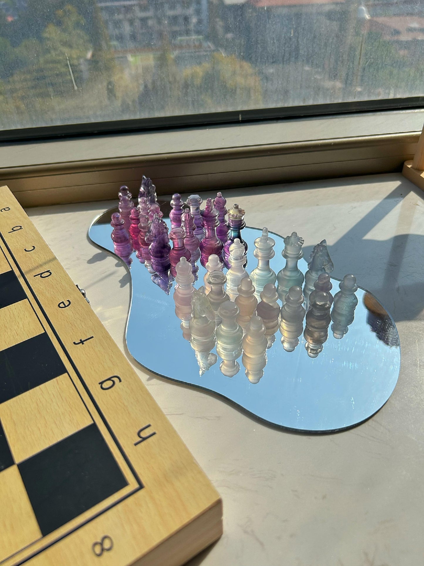 Fluorite Crystal Chess Set