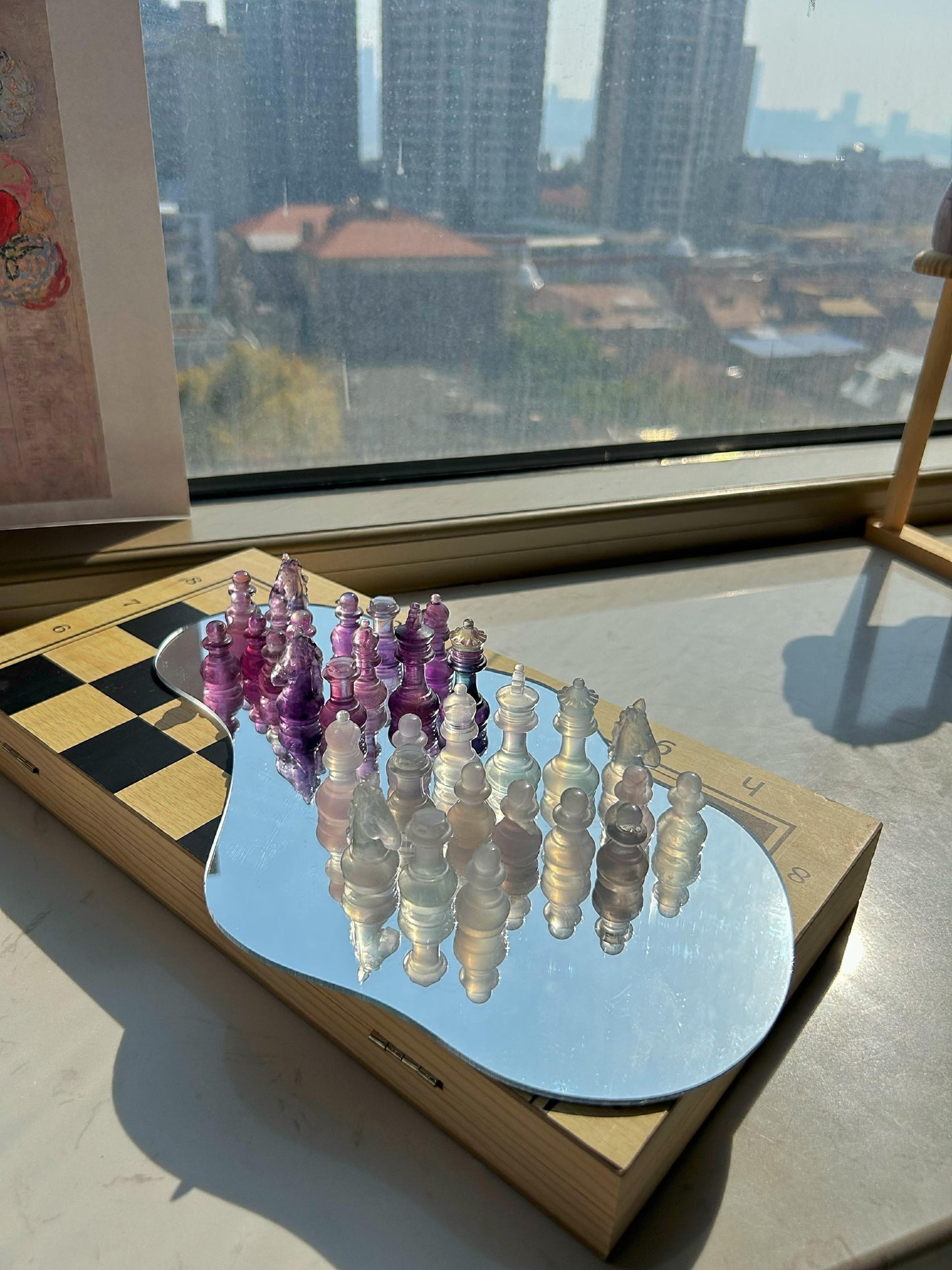 Fluorite Crystal Chess Set