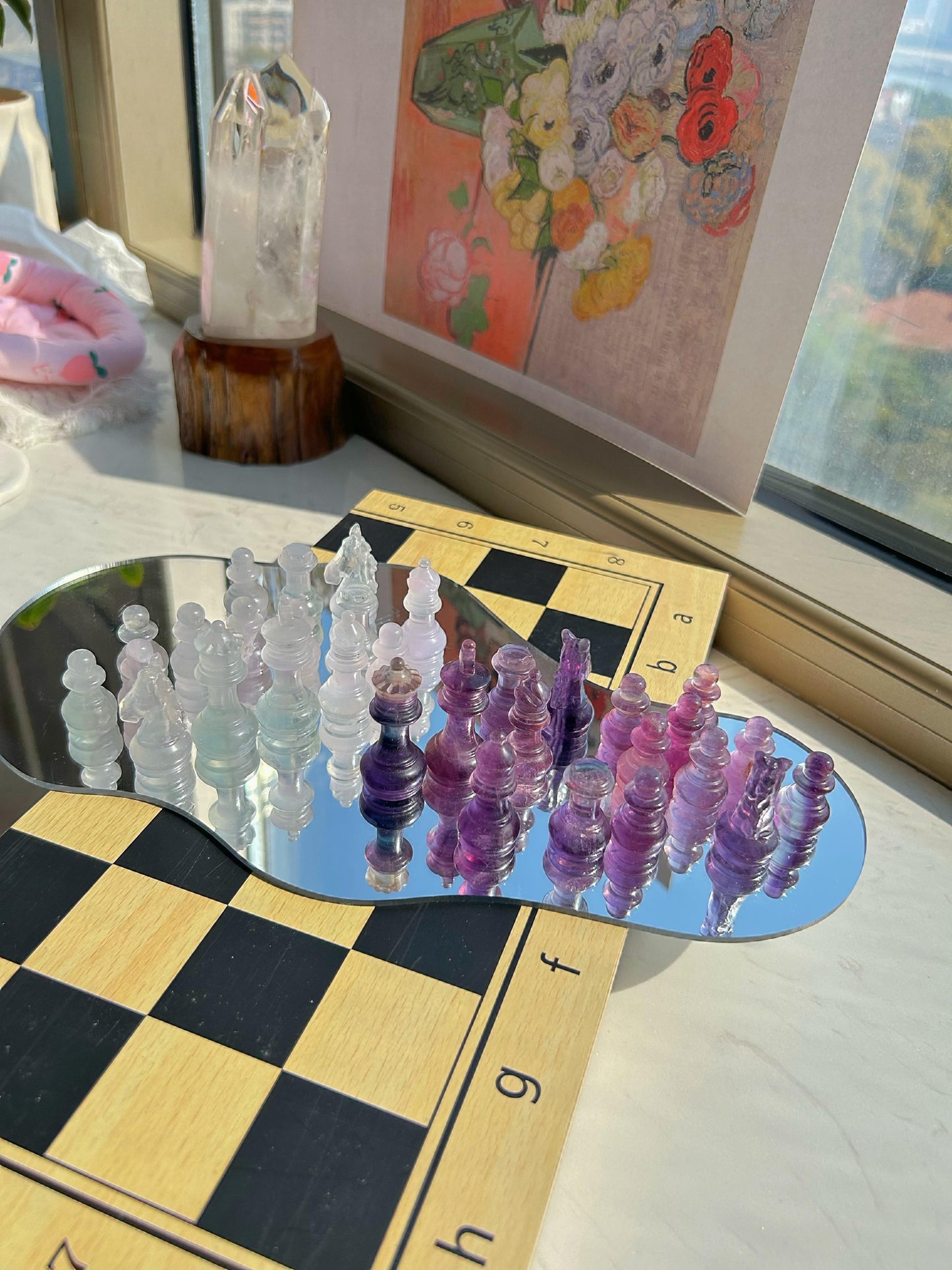 Fluorite Crystal Chess Set