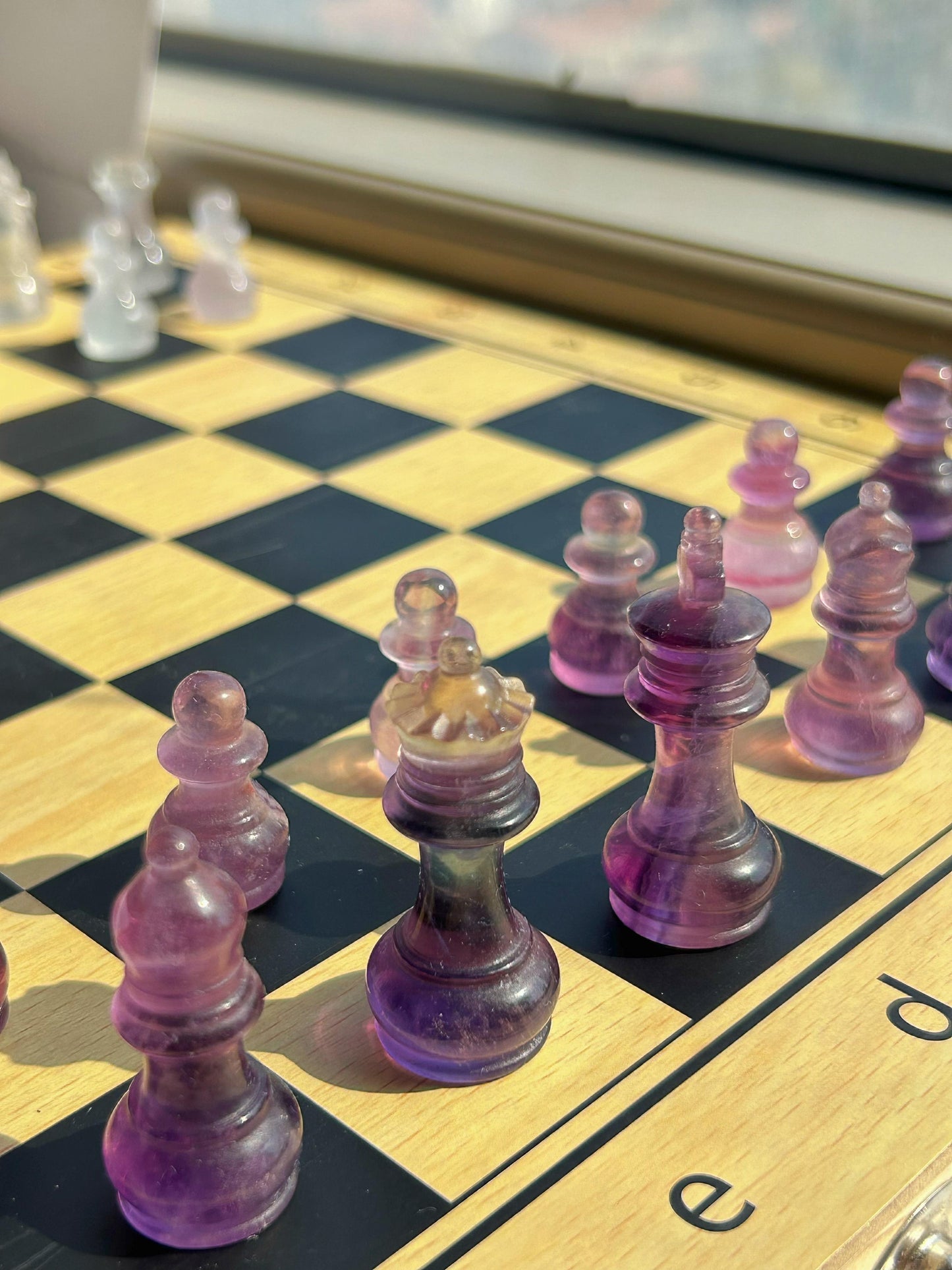 Fluorite Crystal Chess Set