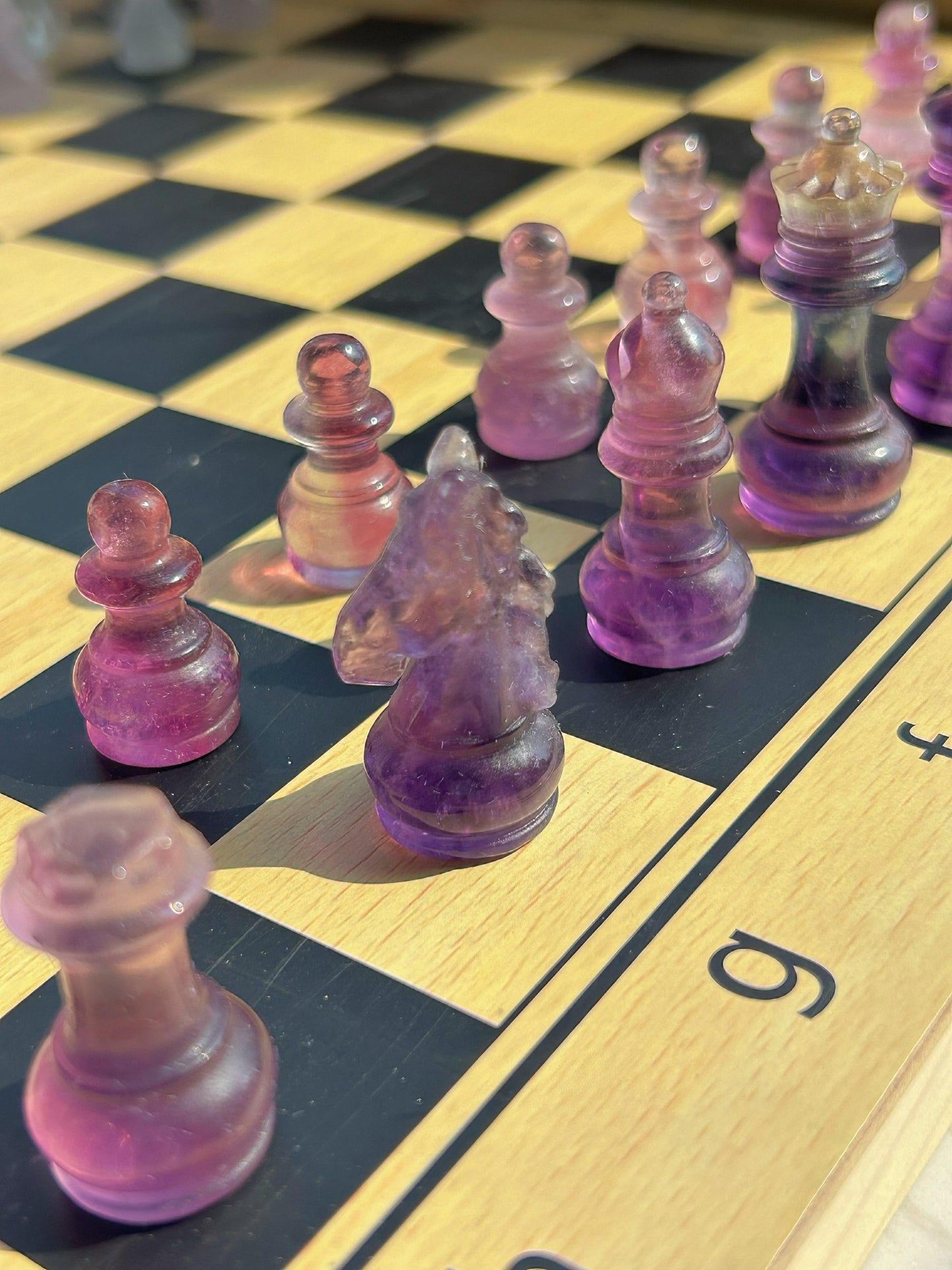 Fluorite Crystal Chess Set