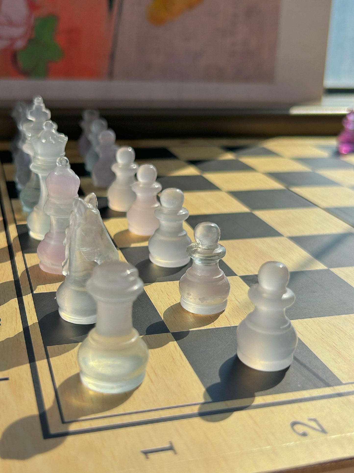 Fluorite Crystal Chess Set