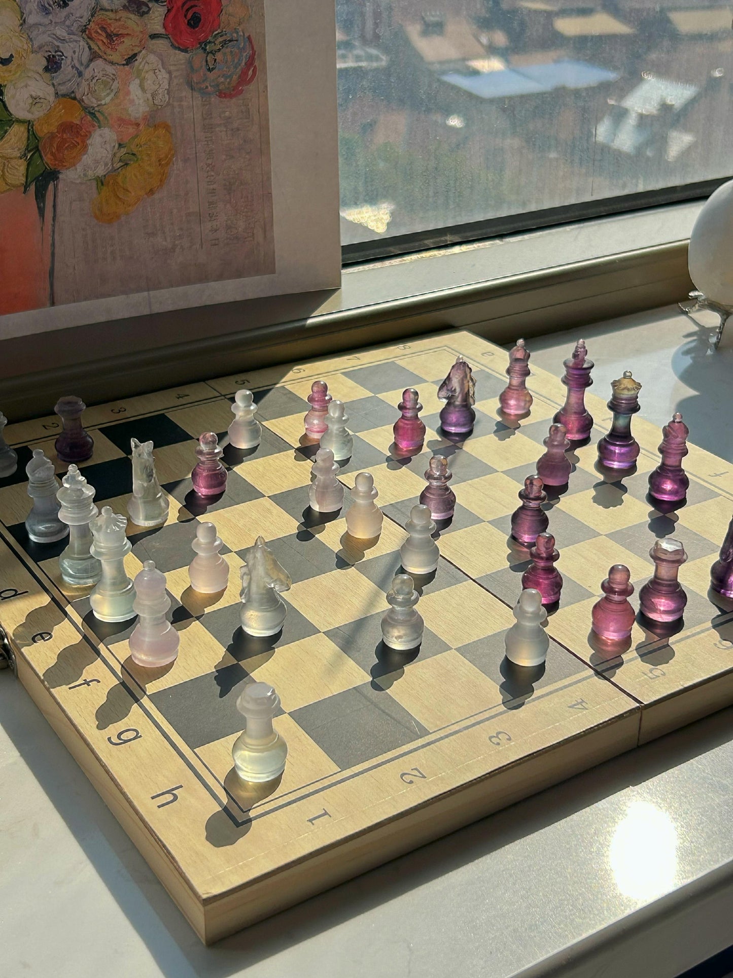 Fluorite Crystal Chess Set