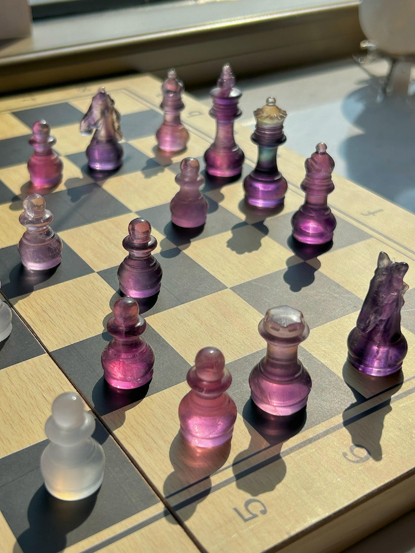 Fluorite Crystal Chess Set