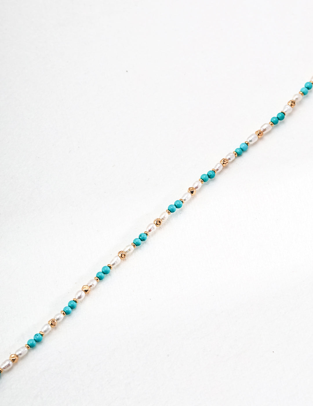 Pearls and Turquoise Stones Necklace