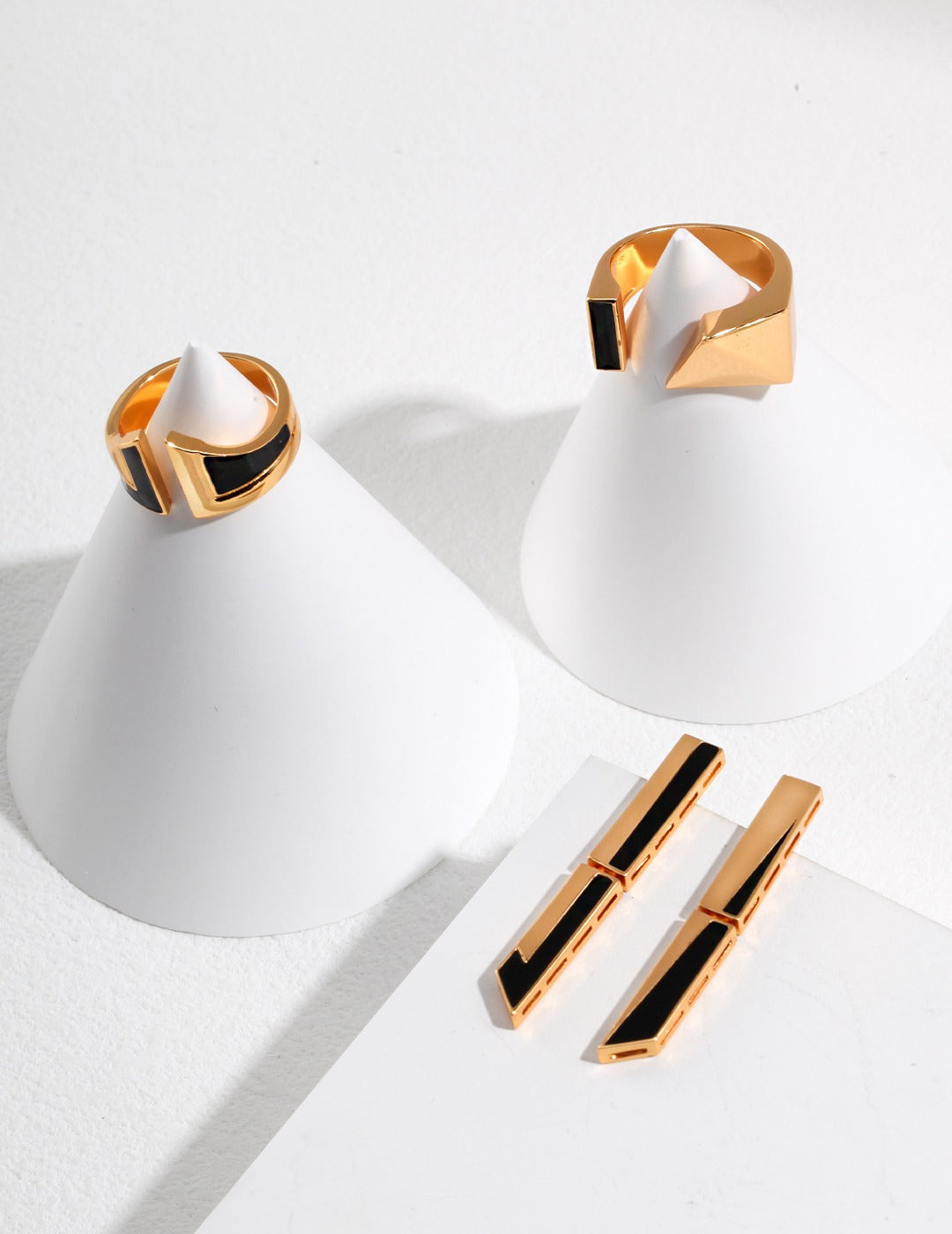 Silver Drip Enamel Earrings