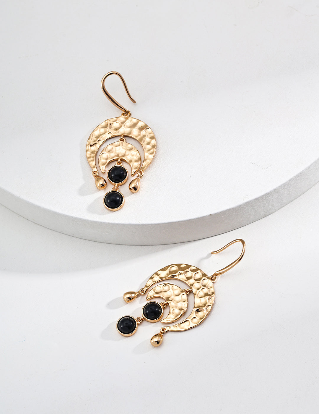 Moon Goddess Earrings-S925 Silver Agate