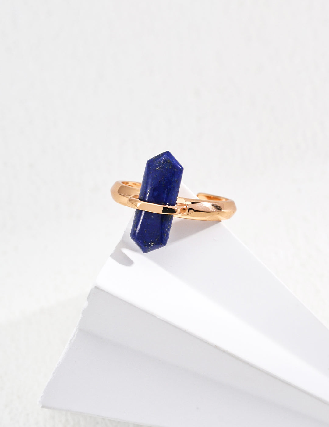 Natural Blue Goldstone Ring (Adjustable)