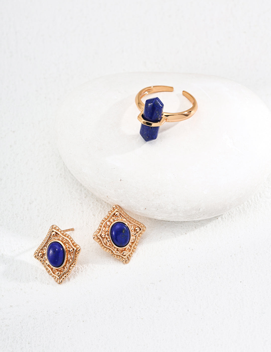 Natural Blue Goldstone Ring (Adjustable)
