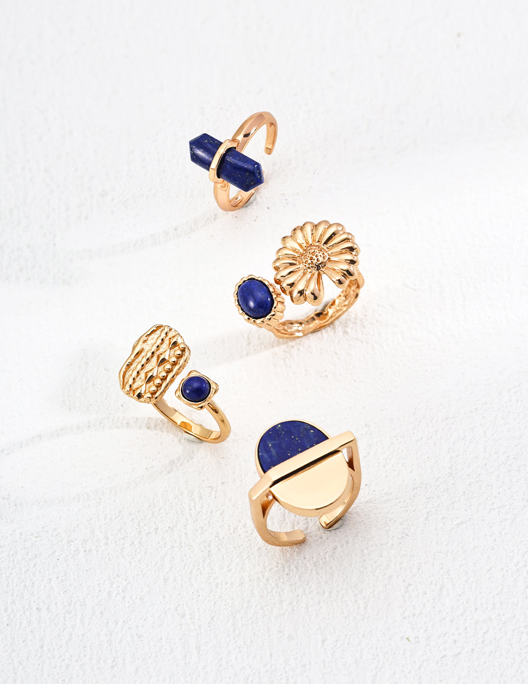 Natural Blue Goldstone Ring (Adjustable)