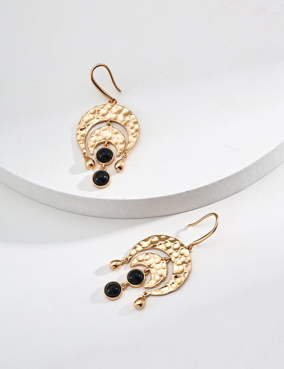 Moon Goddess Earrings-S925 Silver Agate